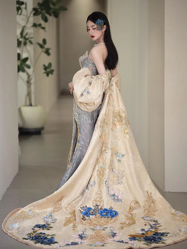 Formal Dresses Oriental Style Wedding Dresses Customizable Red Traditional  Chinese Wedding Dress Open Back