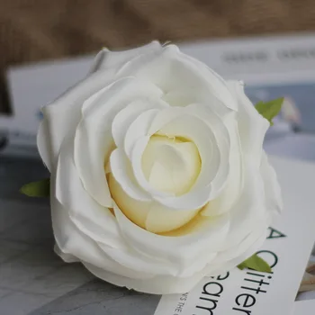 Artificial Flowers Real Looking Ivory Foam Fake Roses for DIY Wedding Bouquets Bridal Shower Arrangements Party Tables Decor