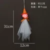 Sombrero de bruja naranja, pequeño fantasma brillante.