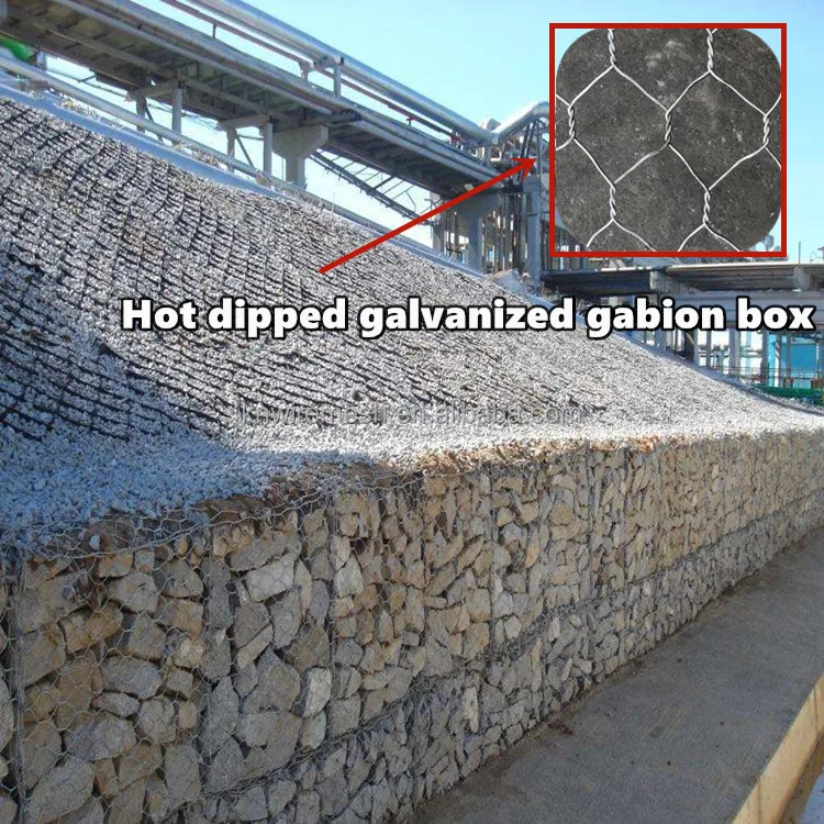 Gabion Wire Mesh Basket Underwater Seawal Protect Zinc Coated Gabion