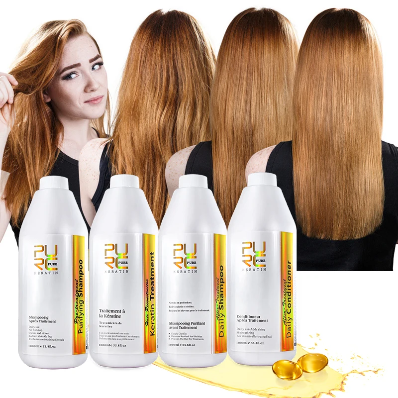 PURC Brazilian Keratin Treatment Formalin Pure Keratin Straightening ...