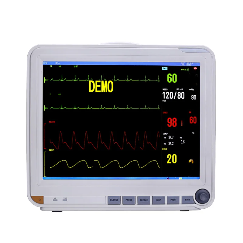 Yonker 8000D Spo2 nibp Resp ECG temp PR с дополнительным сенсорным экраном, кардиомонитор, многопараметрический монитор пациента для icu