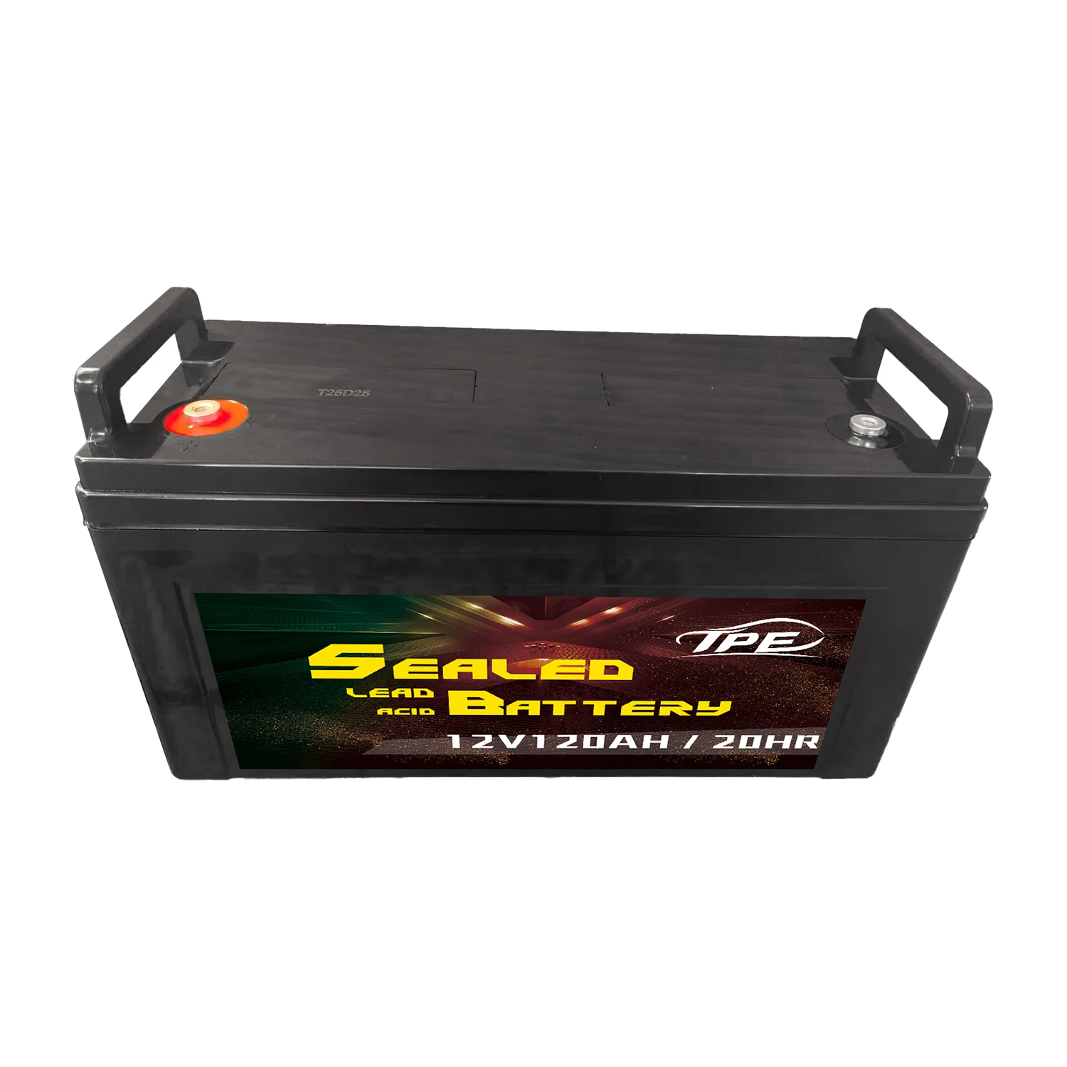 Batería de almacenamiento solar activada, directa de fábrica del fabricante, 12V 120AH, batería de plomo-ácido recargable para sistema de alarma y seguridad