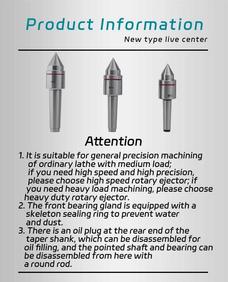 New Type Lathe Live Centers For Cnc Machine Tools Mt2 Mt3 Mt4 Mt5