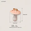 Pink and White Mushroom Pendant