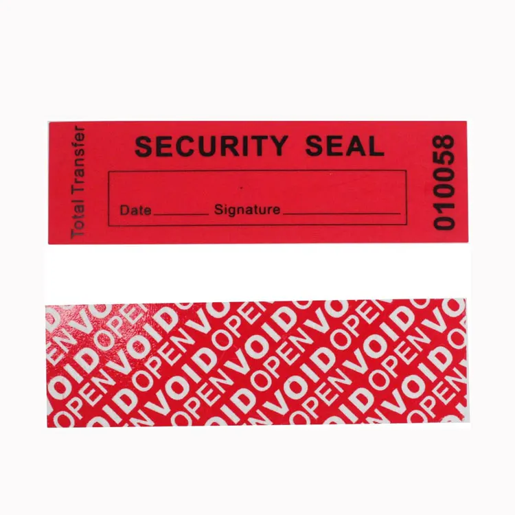 PVC Anti-Theft Security Adhesive Stickers Tamper-Resistant and Proof Asset Labels Anti-Counterfeit Features
