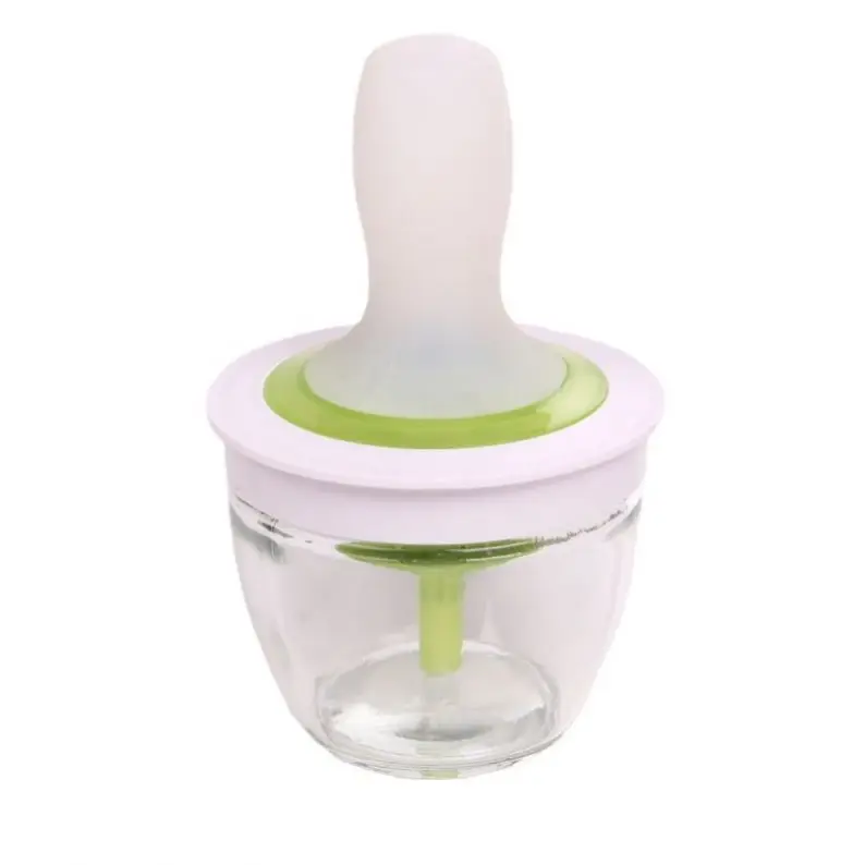 BBQ Korean Style Silicone Food Grade Oil Brush & Bottle Set with Glass Pot for Outdoor Barbecue and Kitchen Use