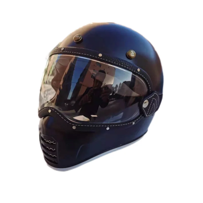 Custom Cool Retro Motorcycle Helmets with Goggles for Vintage Classical Helmet