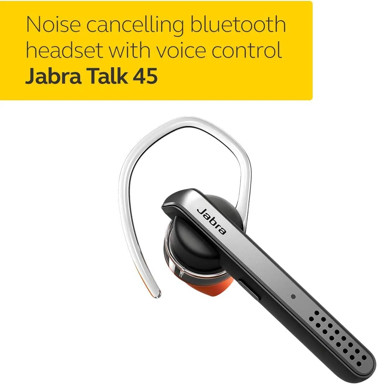Jabra Talk 45 Bluetooth Headset - Noise Cancellation & Touch Control