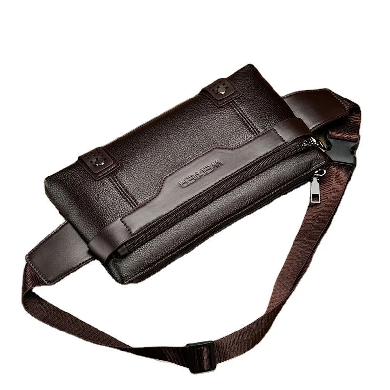 WEIXIER Men's Small Leather Crossbody Bag