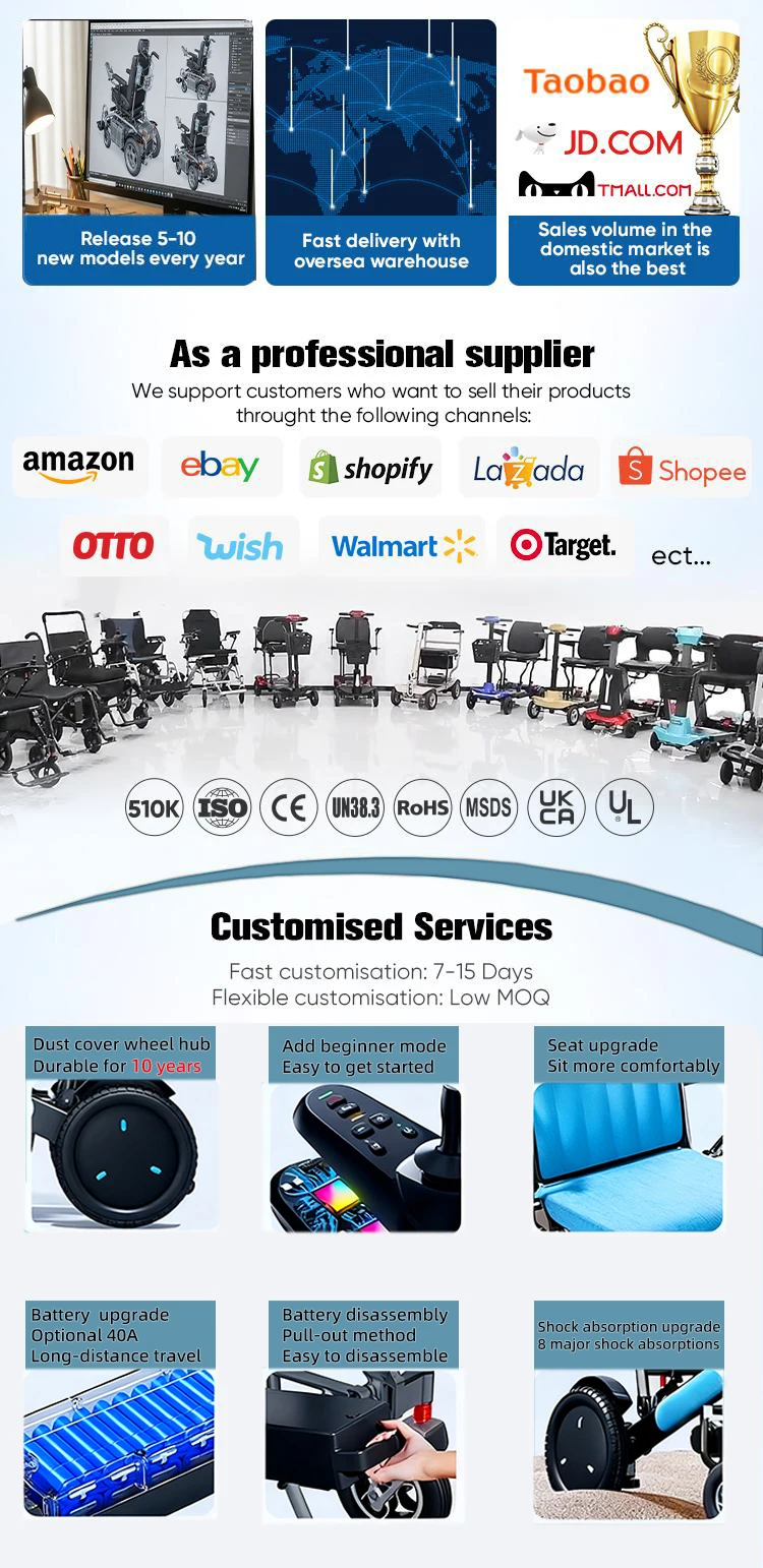 product lightweight 4 wheel electric mobility scooter for elderly adults 180kg capacity 24v 12a foldable lead acid battery handicapped-1