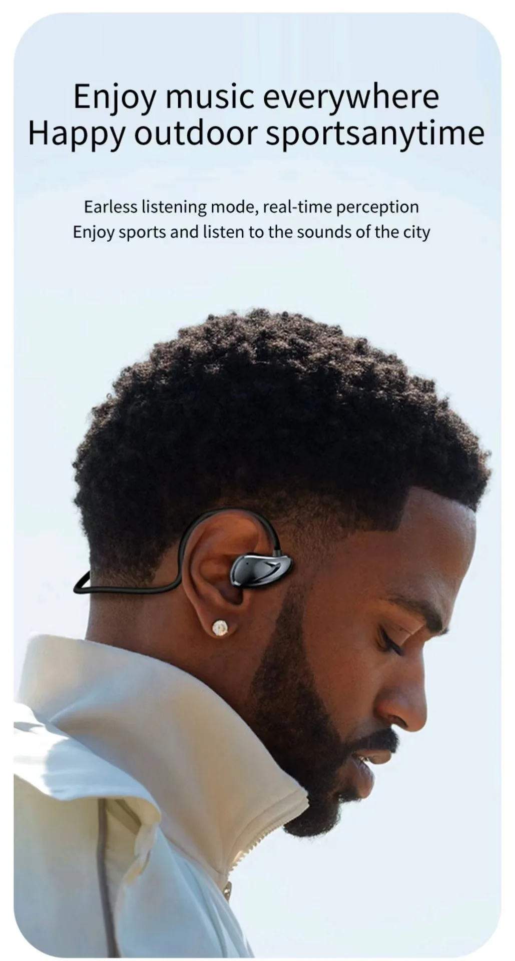 TWS Ture Wireless Earbuds KM-A60 Air Bone Conduction Comfortable on Ear Headphone