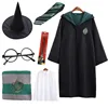 [Green] Robe + Shirt + Tie + Scarf + Glasses + Wand + Wizard Hat