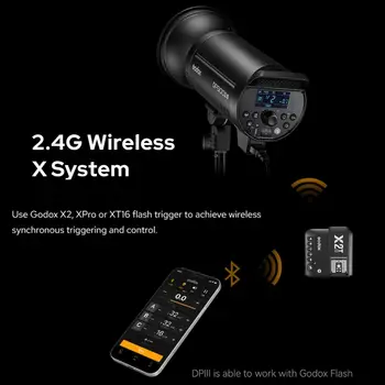 Godox DP600IIIV 600Ws Strobe Flash Studio Light LED Modeling Lamp Bowens Mount Strobe Light for Studio detail image