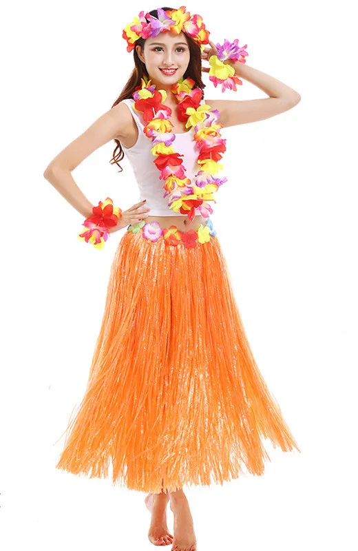 Hawaii jupe 80 cm hularock fleurs kostümrock partyrock Grass Skirt Bastrock PP 