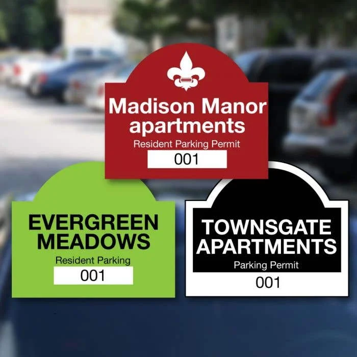 Custom Temporary Parking Permit Car Static Cling Sticker