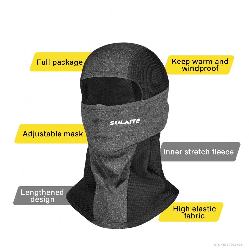 SULAITE Outdoor Face Mask Cover Head Woman Moto Bike Bandana Face Scarf Motorcycle Warm Scarf
