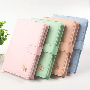 Custom Agenda Softcover A5 A6 PU Leather Journal Loose leaf Bound Ring Binder for Office Supplies Notebook Planner for Online