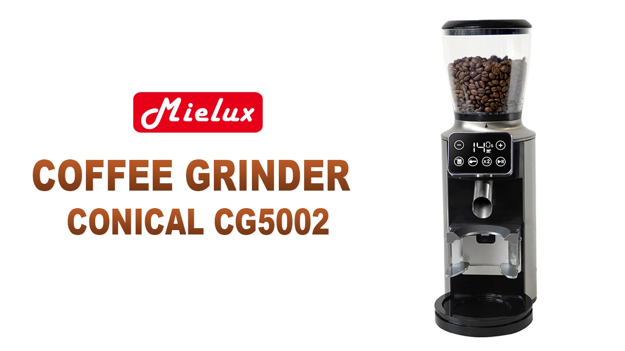 Mielux Commercial Electric Coffee Grinder Grade Touch Screen Automatic Espresso Coffee Grinder