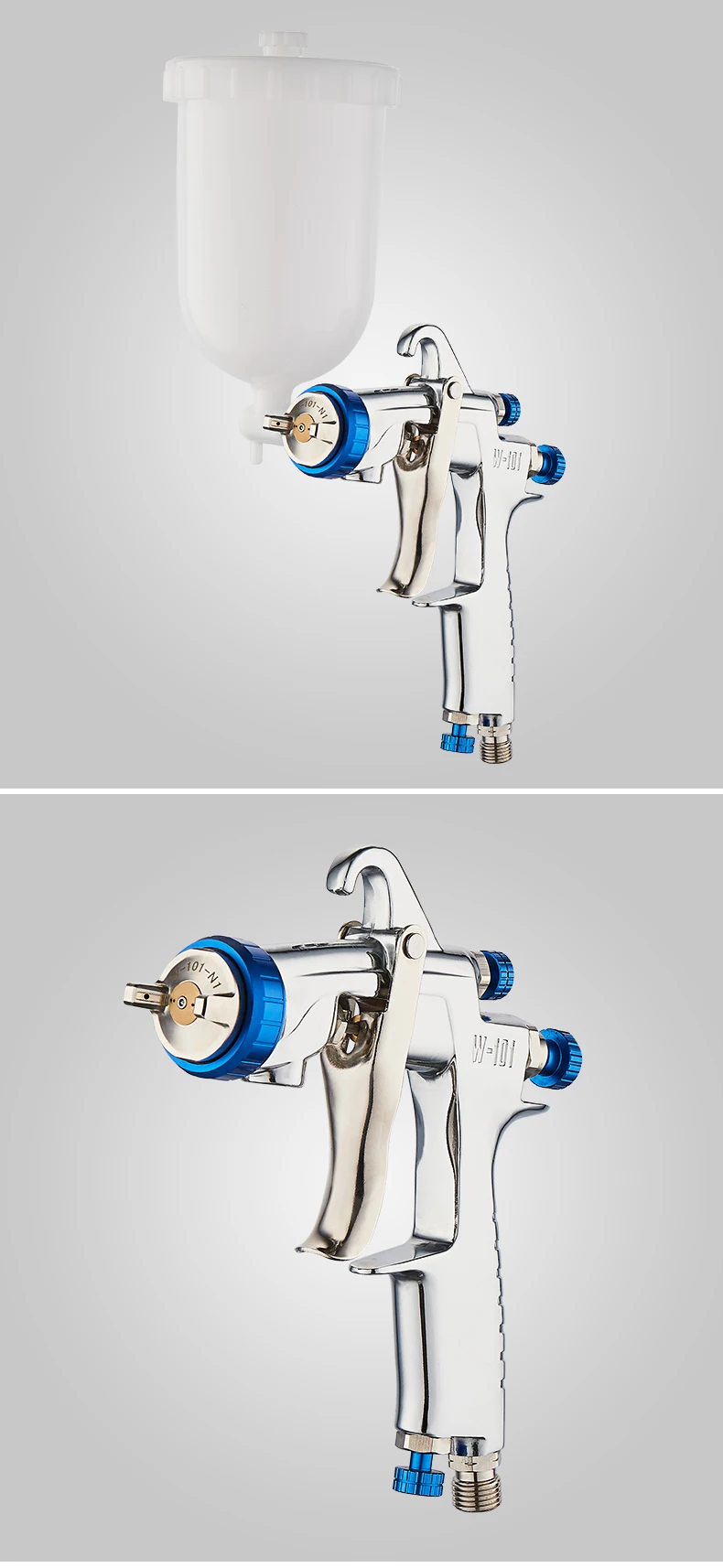 W101 Professional Paint Spray Gun 1.0/1.3/1.5/1.8mm Painting Gun For