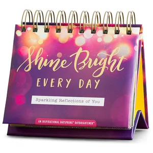 New Arrival Custom Shine Bright Every Day Daily Flip Calendar Inspirational Quotes Desk Motivational Paper Calendar