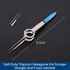 Titanium, Half-Overlapping Hexagonal, Straight