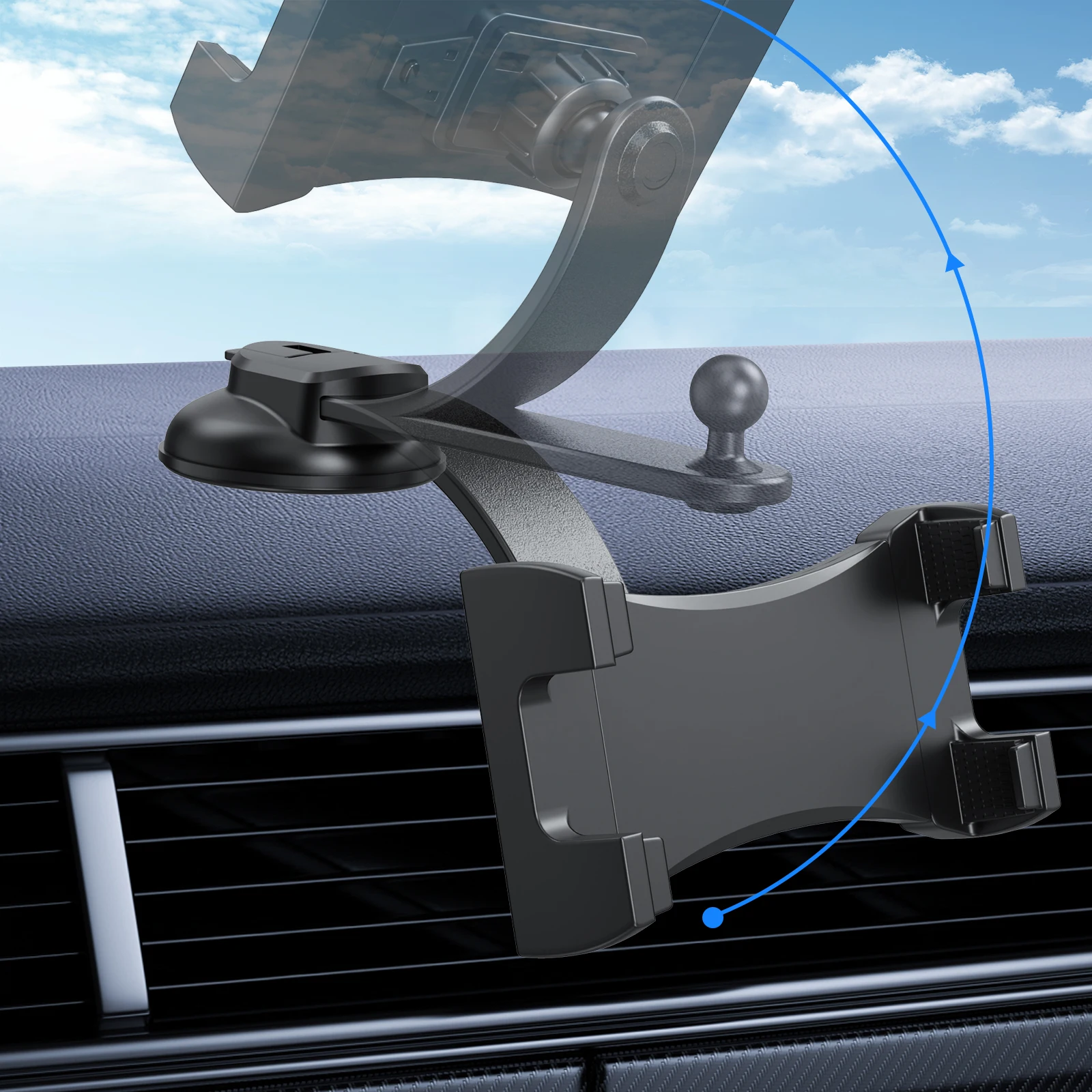 thumbnail image 2 of Car Windshield Suction Cup Mount For IPad Mini/Air/Pro - Holds Tablets 7.9 To 11 Inch 2 of 5