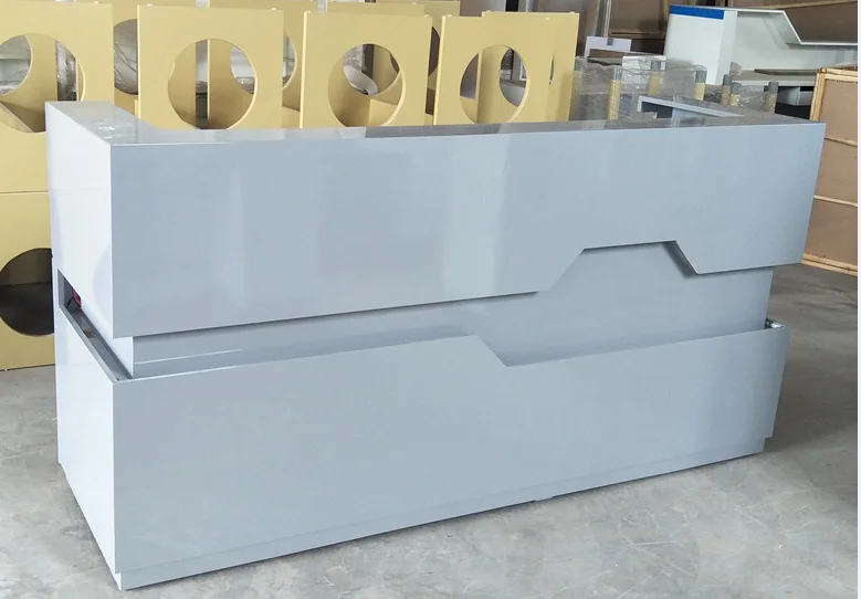 Factory Private Customization Solid Surface Reception Desk Front Table with Drawer