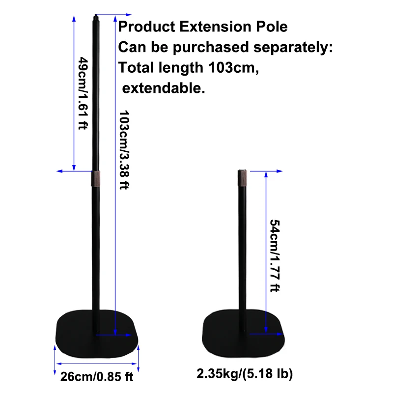 Igracelite 1Pcs IP65 1.2M LED Tube Dj Uplights Battery Wireless Dmx 360 Degree LED Pixel Tube Light