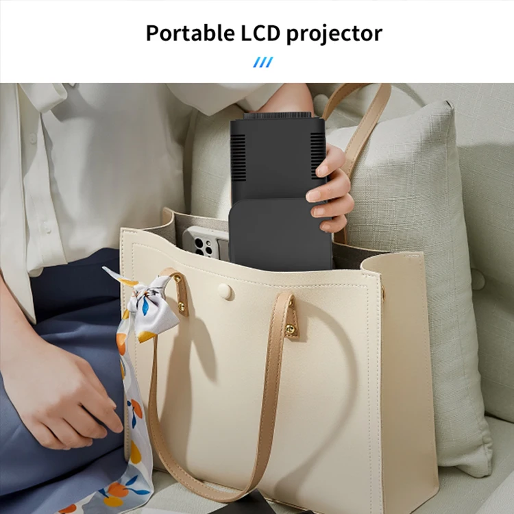 Smart Android 11 Portable Projector with Dual WiFi 6 H320 RAM Not Rechargeable