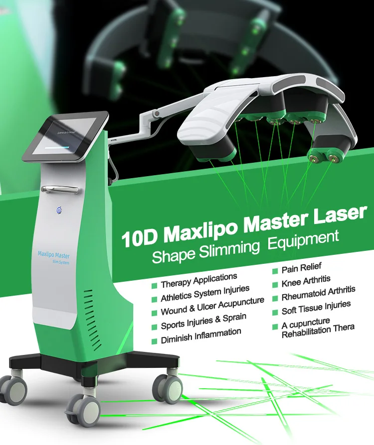 10D Cold Diode 532nm Green laser Maxlipo Master Lipo Laser Fat loss Body Shaping Slimming Equipment 10D Lipo Laser Body Slimming Machine lipolaser,lipo laser machine for sale,lipo laser slimming machine