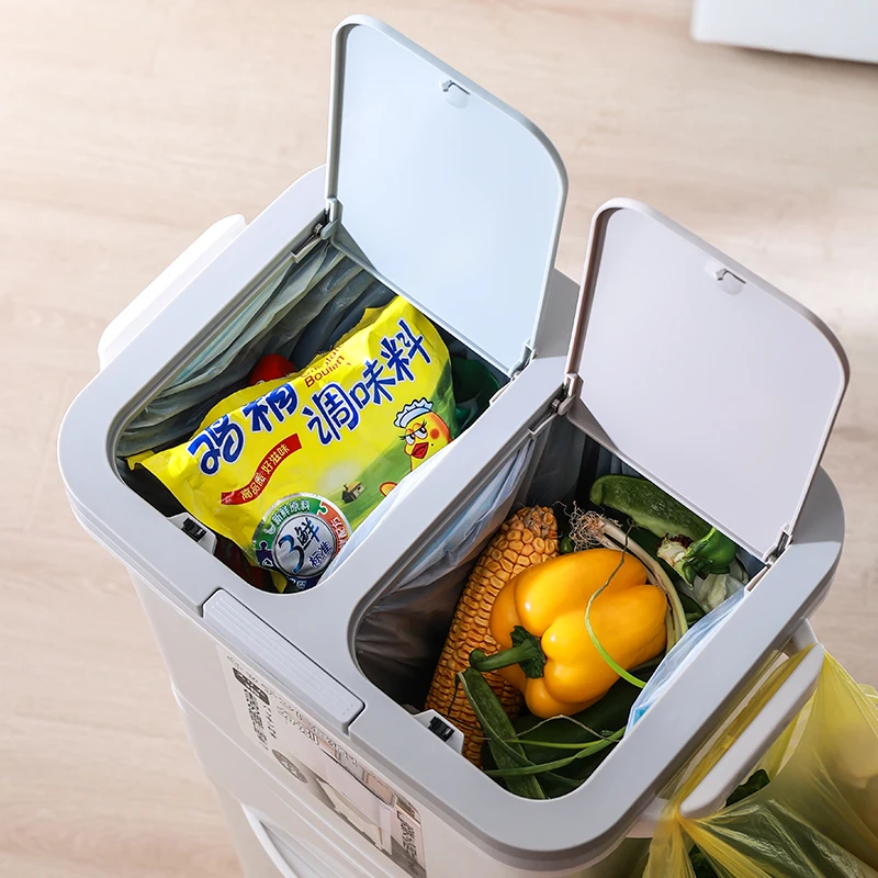 Dianzhan Foldable Trash Cans for Convenient Storage and Space Saving in the Kitchen