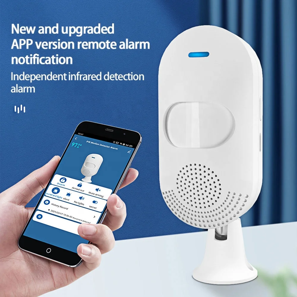 thumbnail image 2 of Tuya Smart WiFi PIR Motion Sensor Alarm – Infrared Detector Works With Alexa & Google 2 of 6