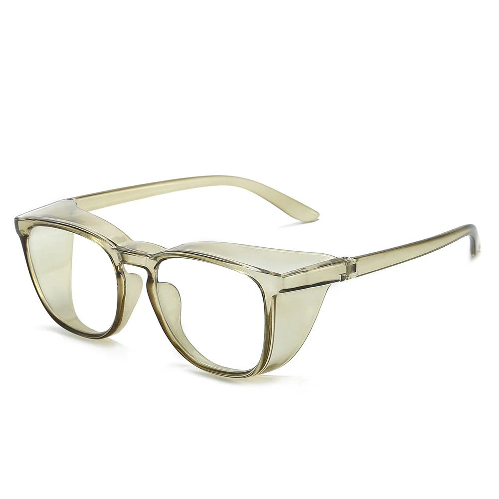 Transparent Candy Color Side Shield Anit Fog Anti Pollen Anti Dust Anti Spittle Anti BLue Light Safety Eye GlassesHot Sal