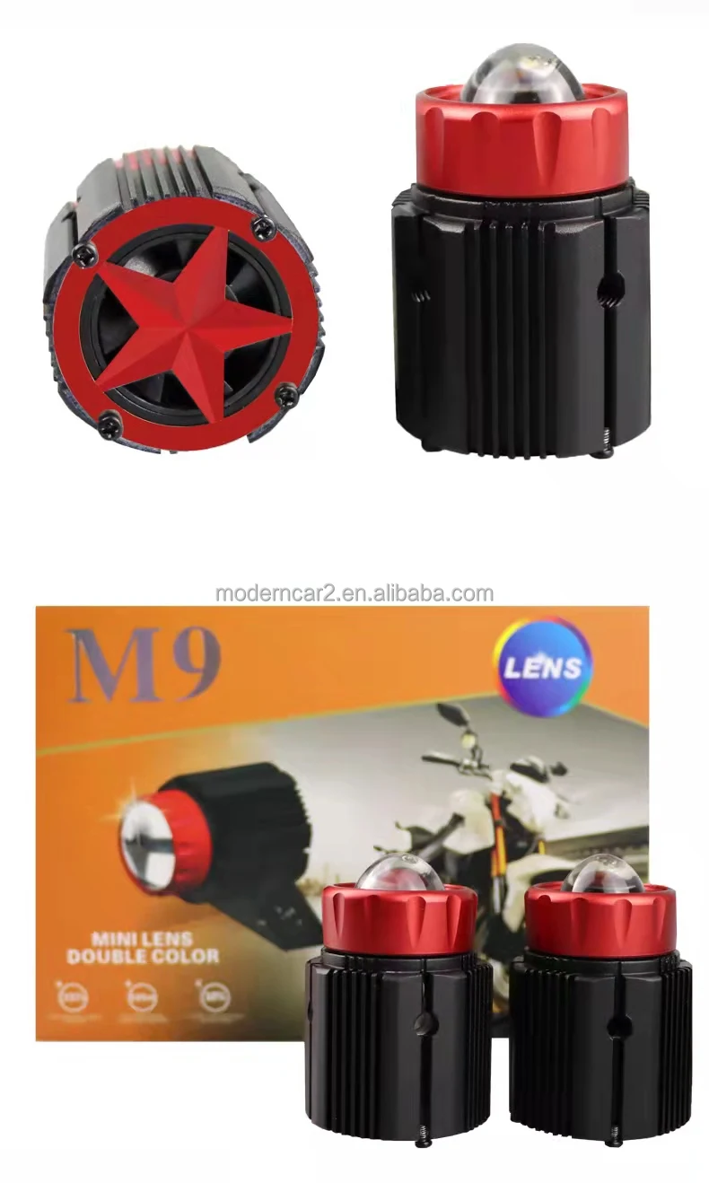 m9 universal motorcycle led headlight mini