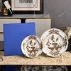 Plato dorado de 10 pulgadas + 8 pulgadas