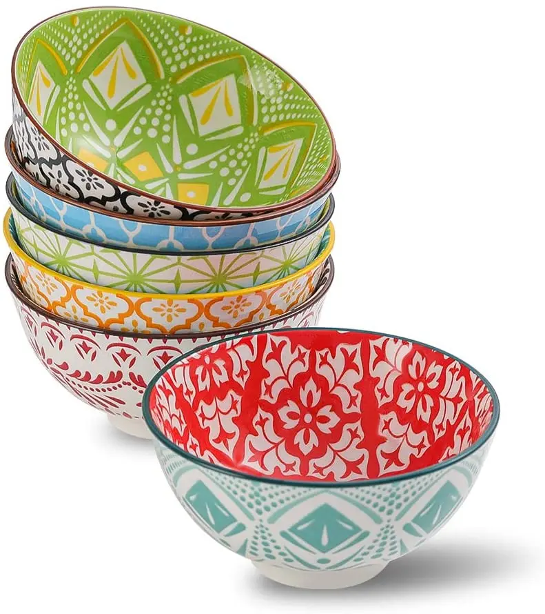 2023 Glazed Ceramic Dinner Bowls Porcelain Tableware Salad Soup Bowl Set for Restaurant and Party Food Serving details