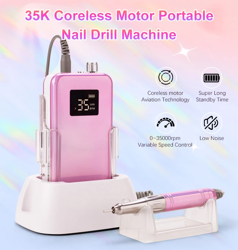 Custom Label Logo Nail Salon Use Drill Nails Professional Electric With