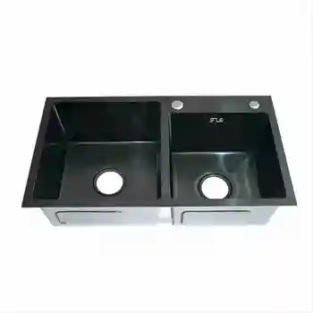 wholesale nano double bowl handmade kitchen sink splash proof mounted stainless steel kitchen sink