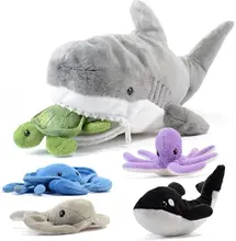 Shark Toy Plush Toy Wholesalers Shark Stuffed Animal Toys Custom with 5 Sea Animals Turtle Whale Octopus for Children Companion