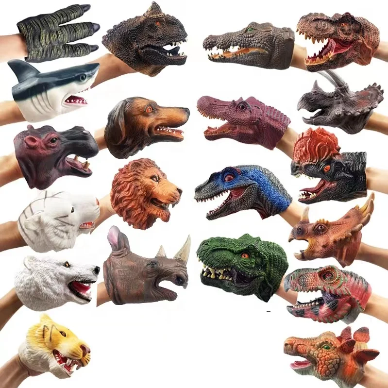 Children Toys Soft Plastic Dinosaur Hand Puppets Toys And Animal Hand