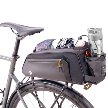 Manufacturer 8L EVA Waterproof Rear Bike Rack Bag Bicycle Trunk Cycling Panniers bags Reflective Bottle Holder Oxford