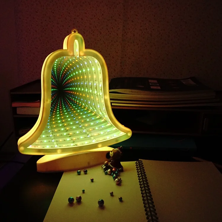 3D Infinity Mirror Lamp Tunnel Effect children bedroom night light