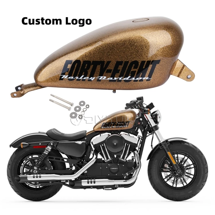 Custom Logo Motorcycle Fuel Tank - Harley Sportster 883 1200 72 X48