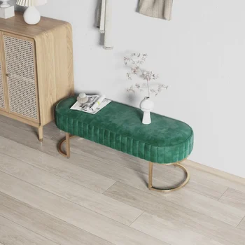 Modern Luxury Shoe Bench Kids Leather king Size End of Bed Foot Bench Chair for Bedroom Hotel Rooms Waiting Room Bench Seating