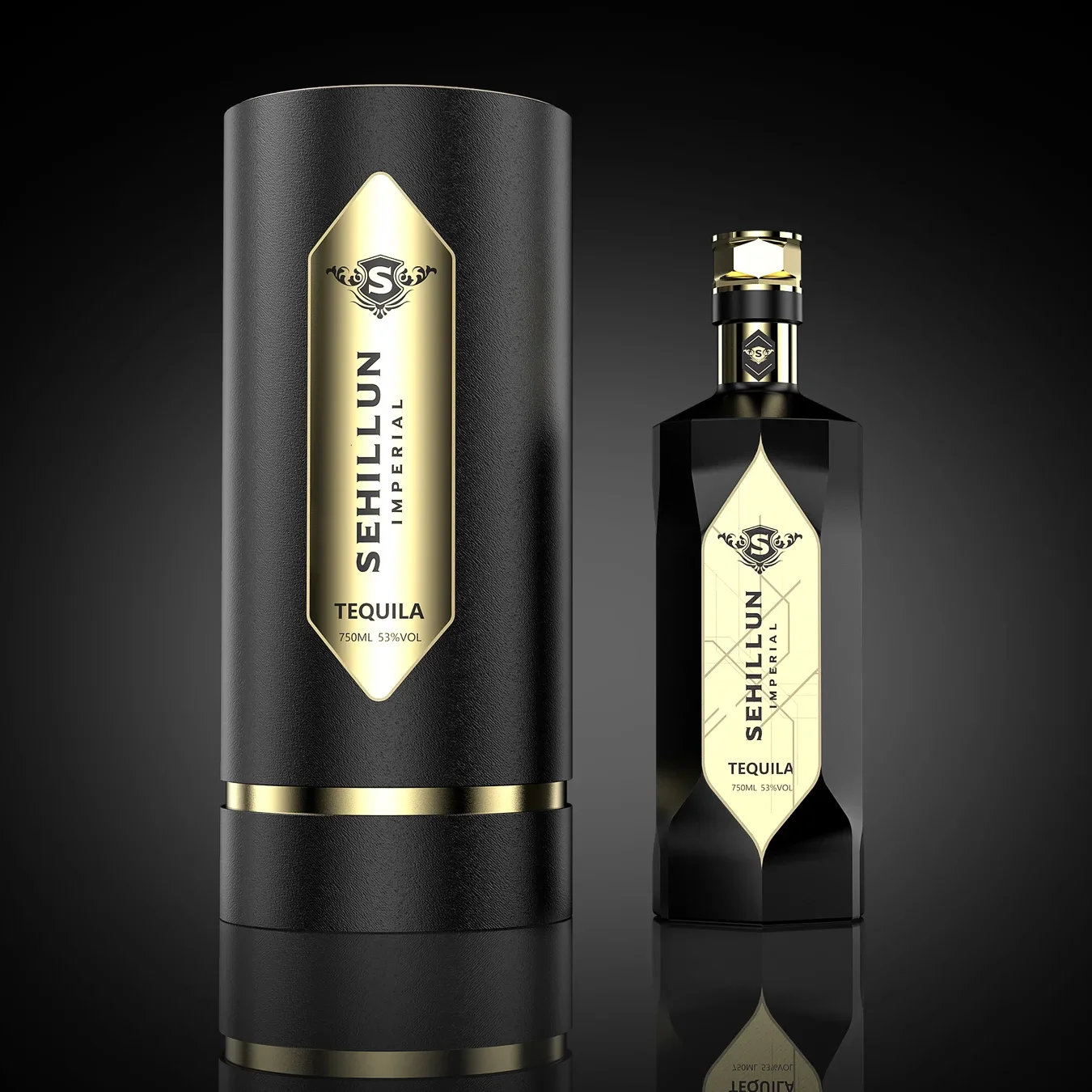 Customized Glass Bottle Supplier 700ml/1L/3L Round Glass Liquor Bottle With Tequila