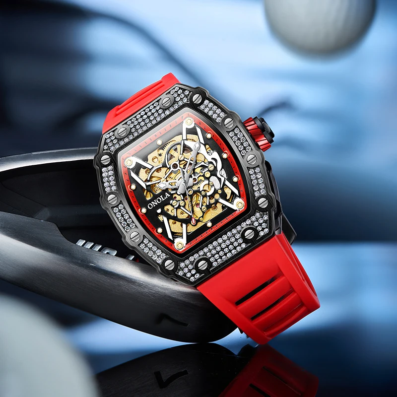 ONOLA 3829D Luxury Waterproof Men's Watches with Diamonds