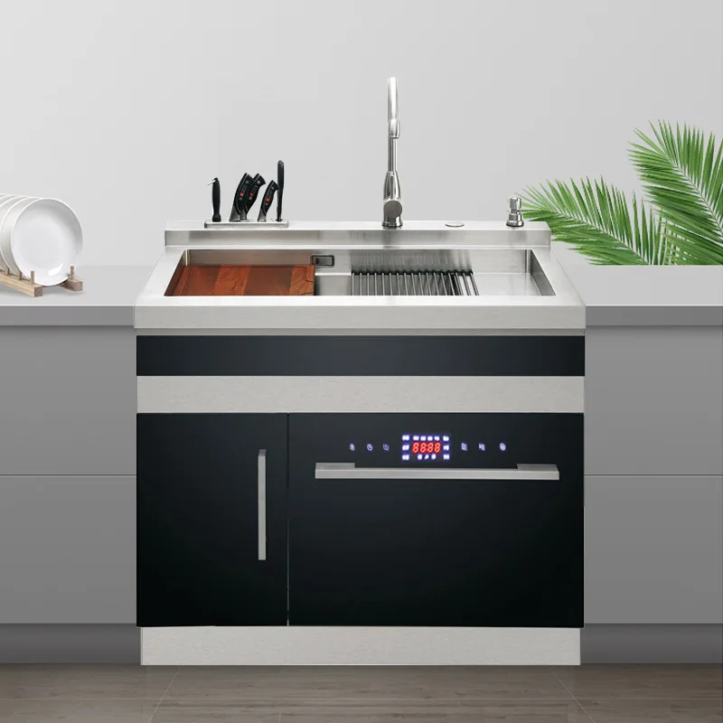 3 In 1 Sink Home Intelligent Ultrasonic Dishwasher Automatic Stainless