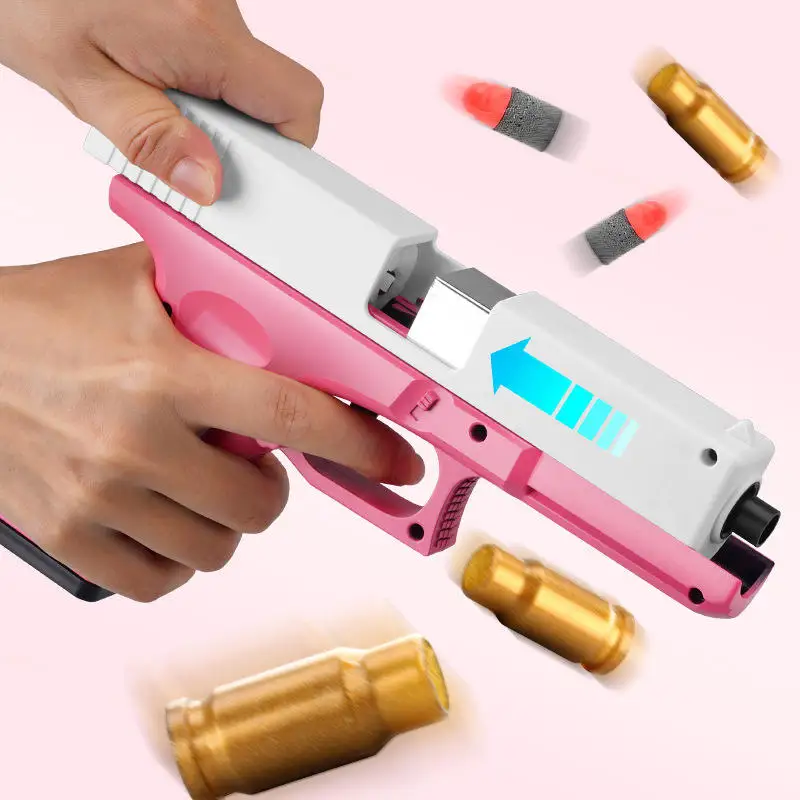Plastic Shell Ejection Toy Soft Bullet Gun Airsof Sniper Shooting Foam Mini Blaster Shotgun Soft 0899
