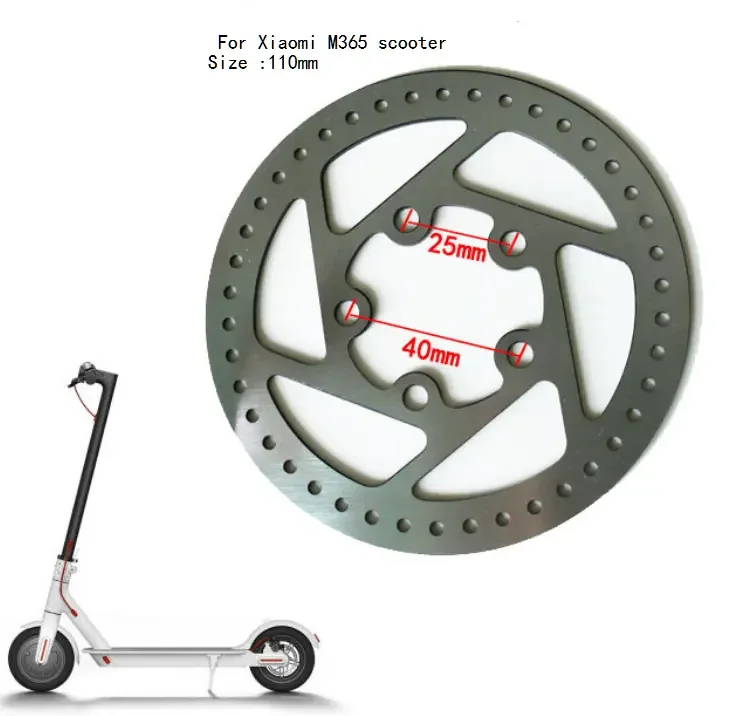 Breosáin Dísca 110MM ar an gCúlrothar Scootair, Pláta Frithghluaiseachta do Xiaomi Pro 2 Electric Scooter, Cuid Scootair do Kickscooters